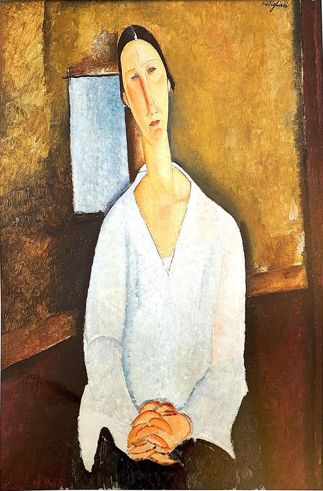 Hanka Zborowska seated by Amedeo Modigliani