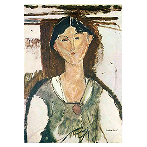 BEATRICE HASTINGS  HALF FIGURE BY AMEDEO MODIGLIANI