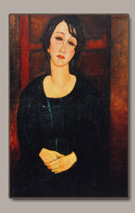 woman with scottish dress by amedeo modigliani