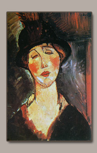 madame dorival or woman with hat by amedeo modigliani