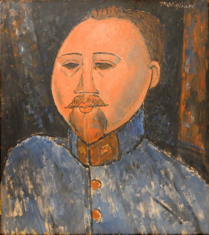 guillaume apollinaire as militar by Amedeo Modigliani
