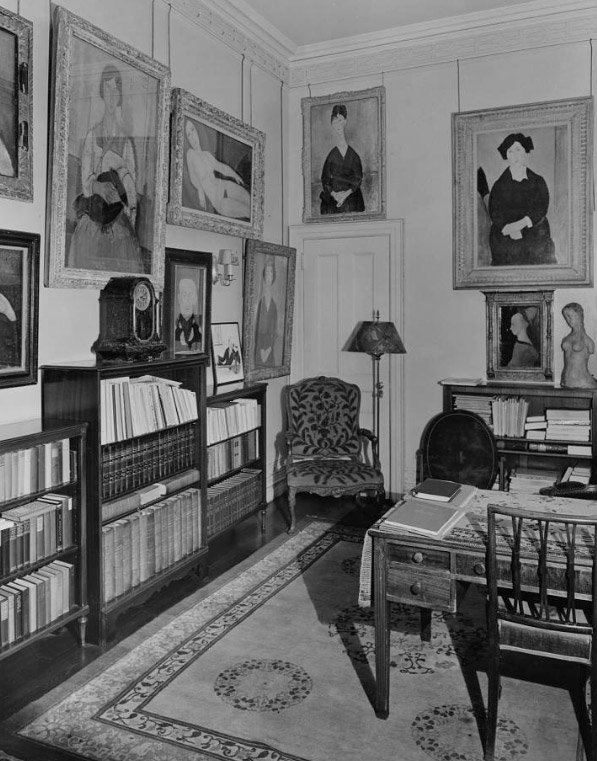 The painting framed at theChester Dale New York Apartment in 1941