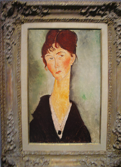 The painting framed at London, Modigliani and his models, Royal Academy of Arts, 2006