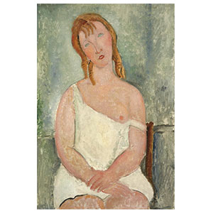 Red-haired Young Woman in a Chemise amedeo modigliani