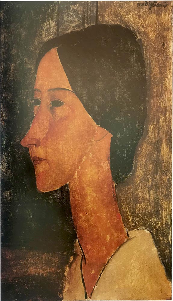 Hanka Zborowska in profile by Amedeo Modigliani