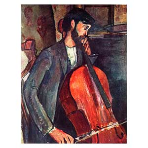 Cello player studio amedeo modigliani