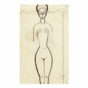 FEMME NUE DE FACE amedeo modigliani 