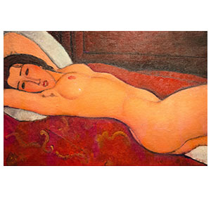 RESTING NUDE ARMS ON THE BACK BY AMEDEO MODIGLIANI
