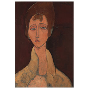 WOMAN WITH WHITE SHIRT BY AMEDEO MODIGLIANI