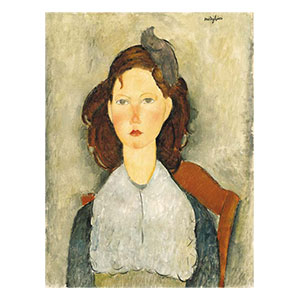 BUST OF YOUNG GIRL SEATED BY AMEDEO MODIGLIANI