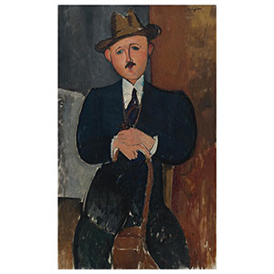 SEATED MAN WITH A CANE BY AMEDEO MODIGLIANI