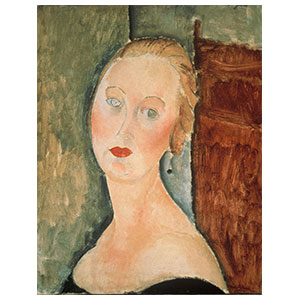MME. SURVAGE WITH EARRINGS BY AMEDEO MODIGLIANI