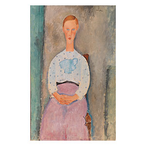 girl with a polka dot blouse by Amedeo Modigliani