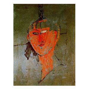 tete rouge or red head by amedeo modigliani