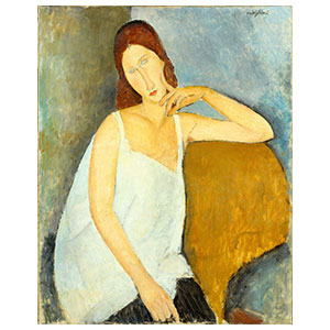 hebuterne in white shirt or jeune fille en chemise by amedeo modigliani