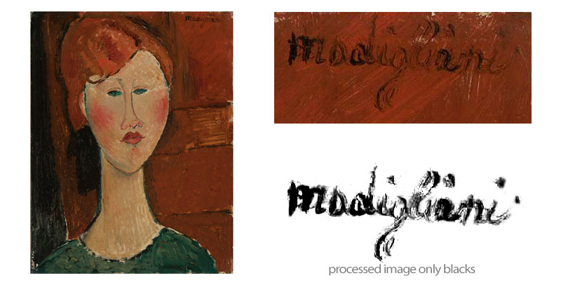 woman with red hair amedeo modigliani 1917 signature