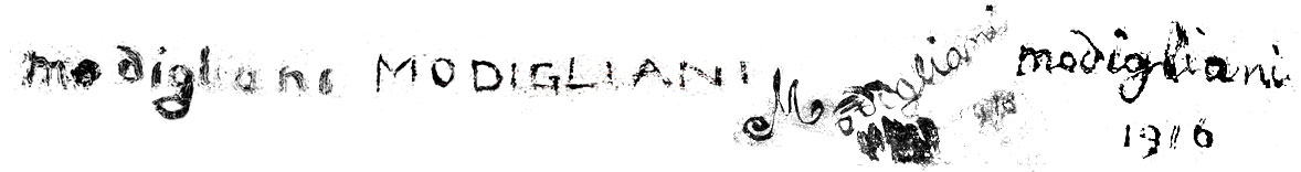 signatures from modigliani in 1916