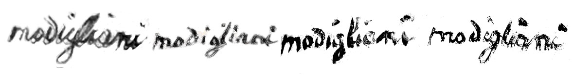 1918 signatures by amedeo modigliani