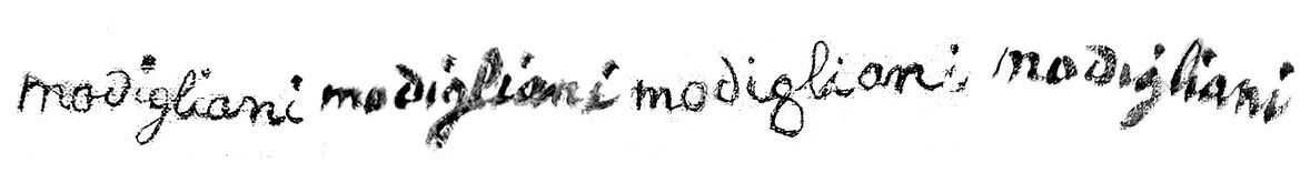 1919 signatures by amedeo modigliani