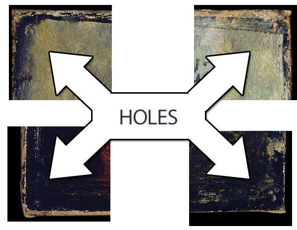 holes in the 4 corners