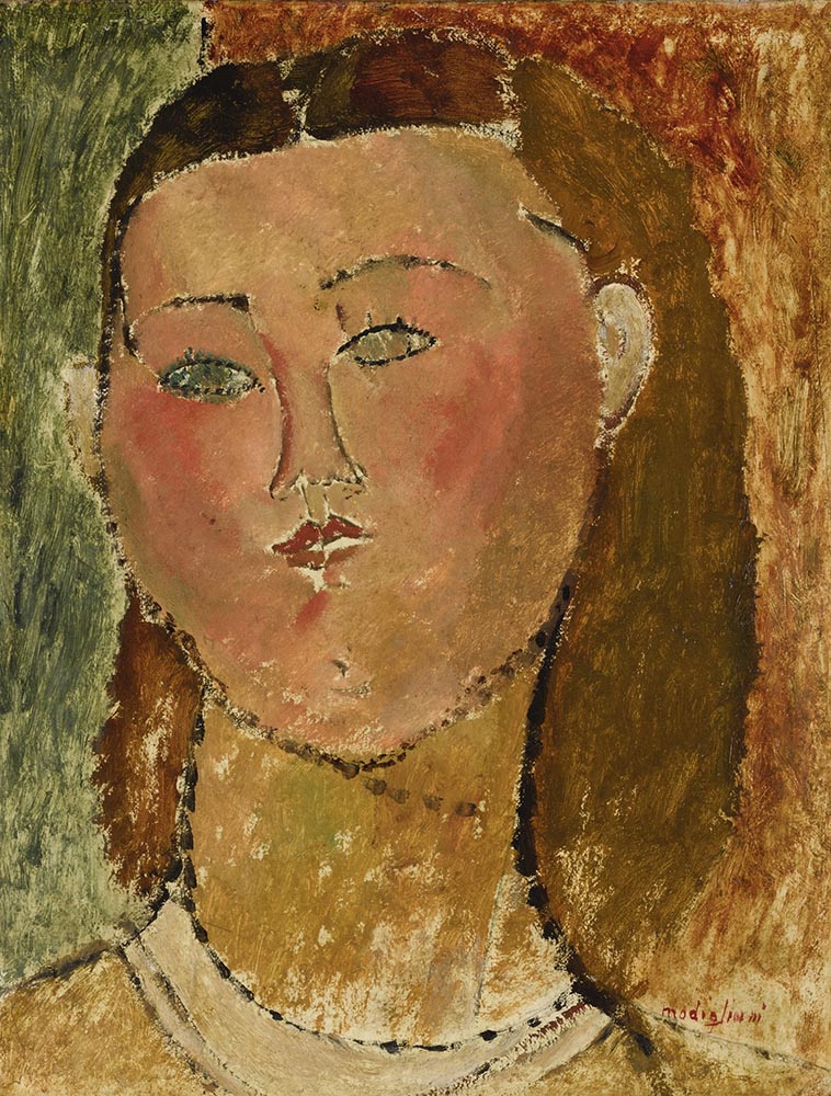 woman with loose hair by Amedeo Modigliani
