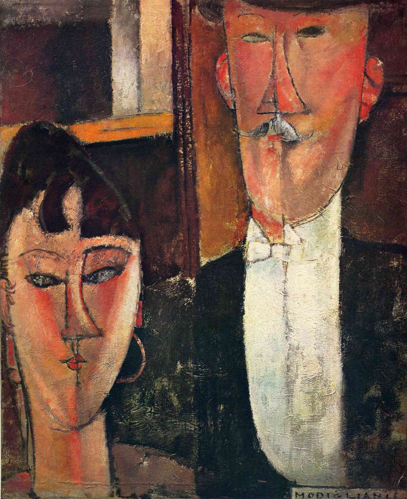 bride and groom  BY AMEDEO MODIGLIANI