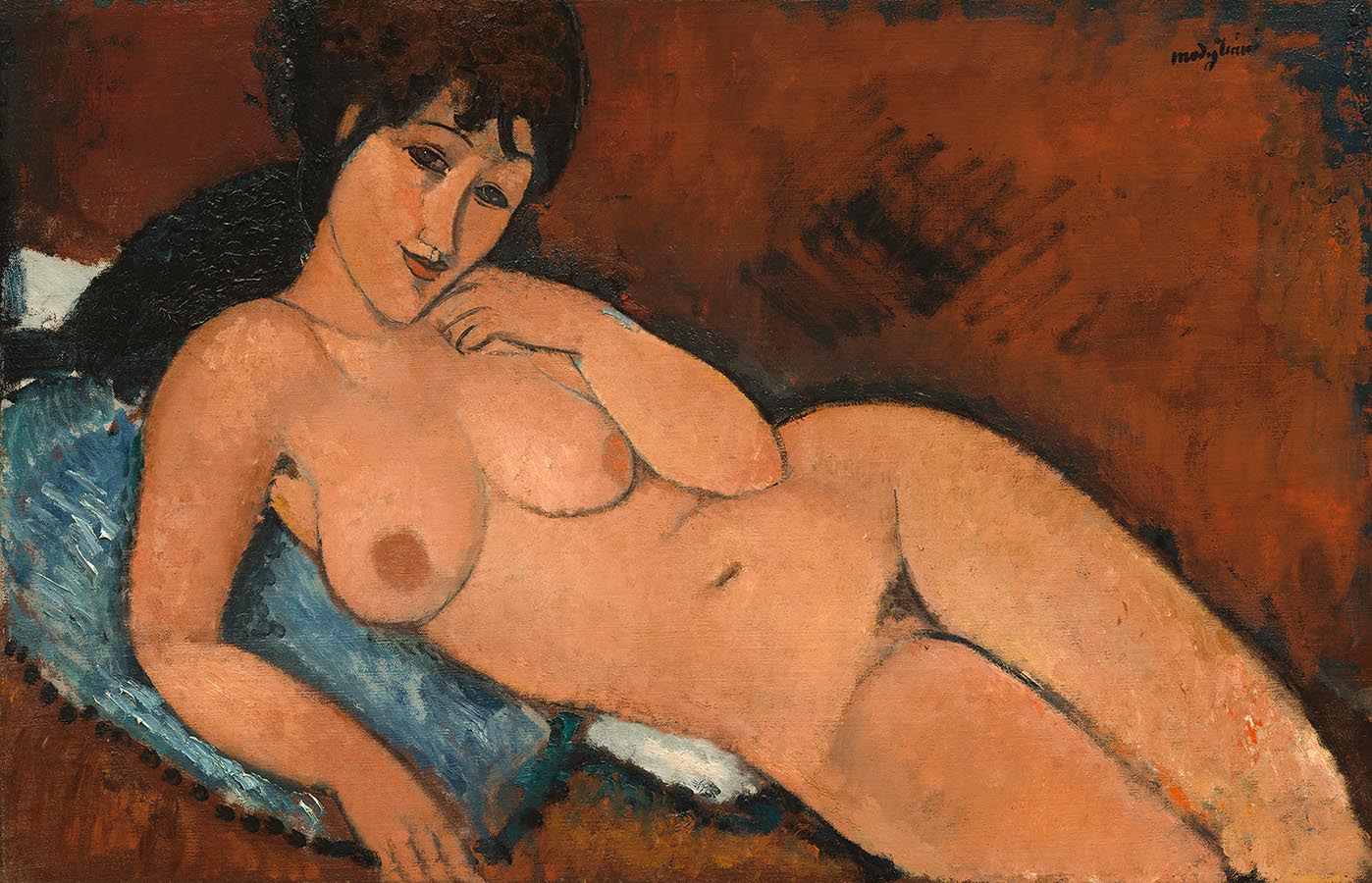 nuede on a cushion by amedeo modigliani