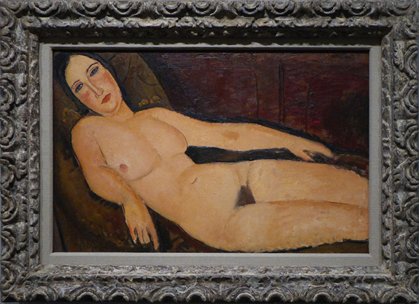 the painting framed at the NGA in 2018