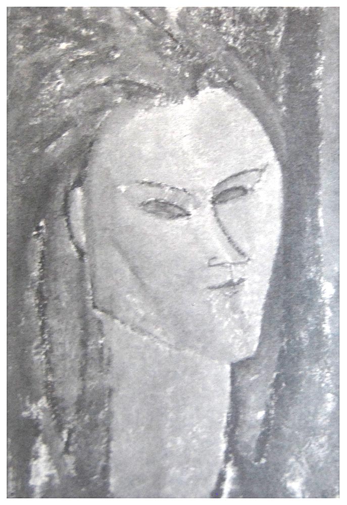 woman with decorative band or the red head woman