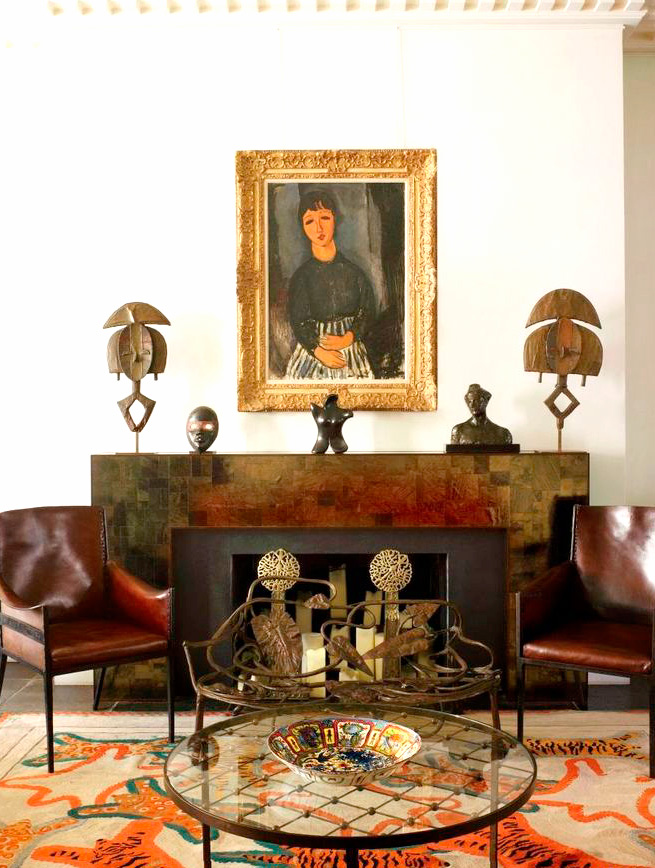 The painting framed in location at the London Gunzburg Residence