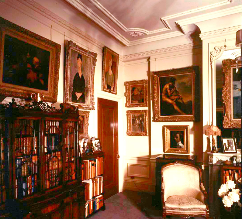 The painting framed at the Chester Dale Apartment at the Plaza in New York, photo dated in 1961