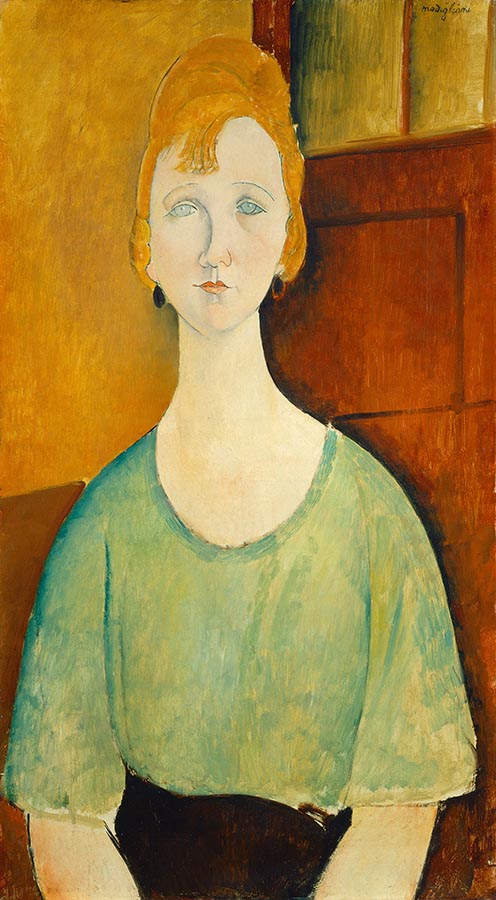 girl in a green blouse