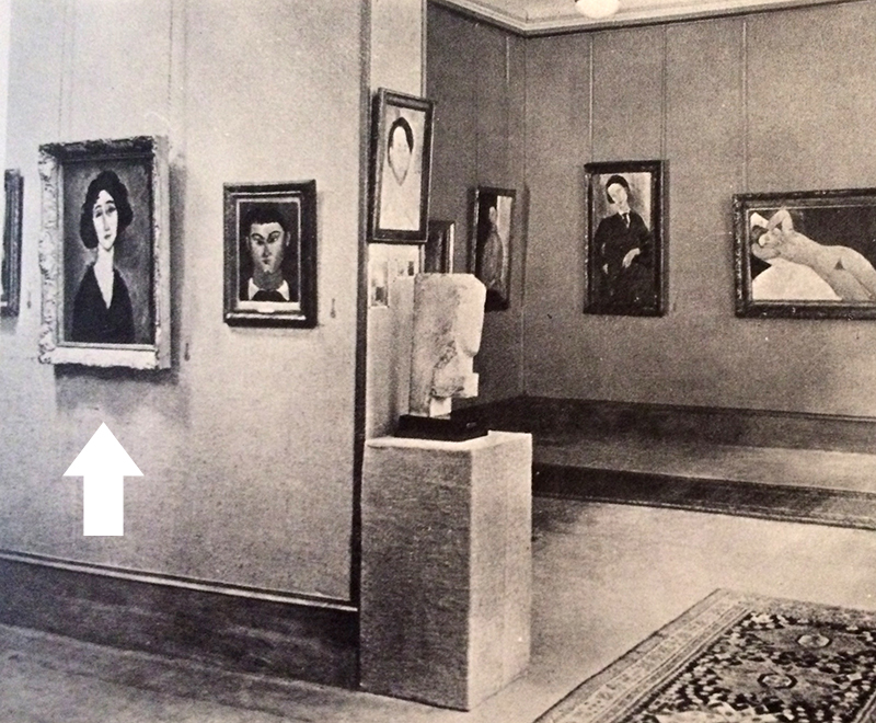 The painting visible at the Paris, Bing Galerie exhibition in 1925