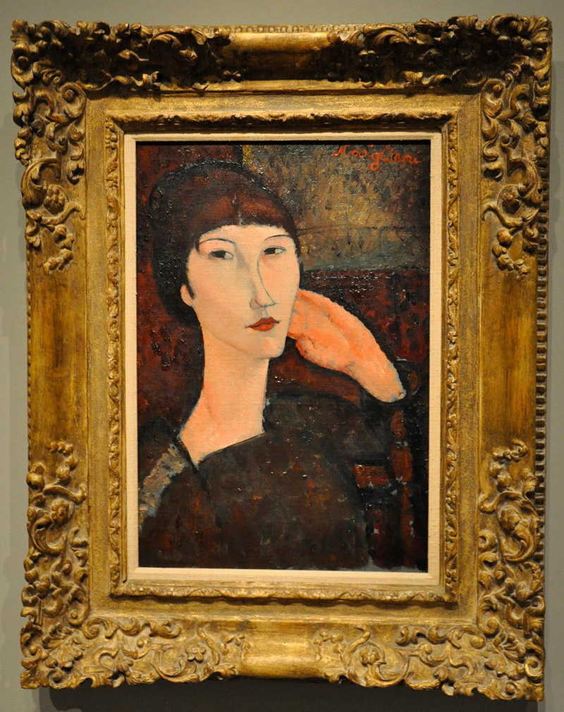 The painting framed image, woman with bangs - adrienne at NGA museum