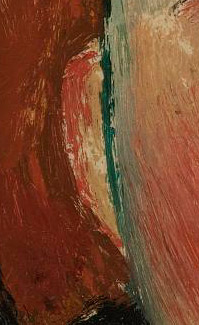 DETAIL OF THE CONSTRUCTION OF THE EARS OF LEON BAKST BY AMEDEO MODIGLIANI