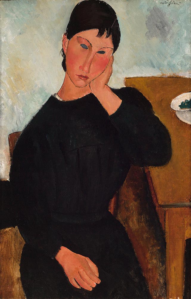 ELVIRA SEATED AT A TABLE BY AMEDEO MODIGLIANI