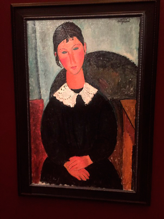 The painting framed at St. Petersburg, Modigliani, Soutine and other legends of Montparnasse (the Netter Collection), Curated by Marc Restellini, Fabergé Museum, 2017-18