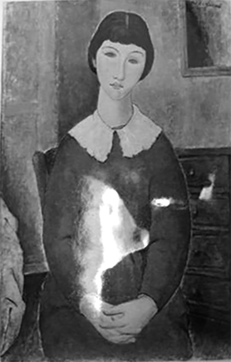 ELVIRA WITH WHITE COLLAR BY AMEDEO MODIGLIANI