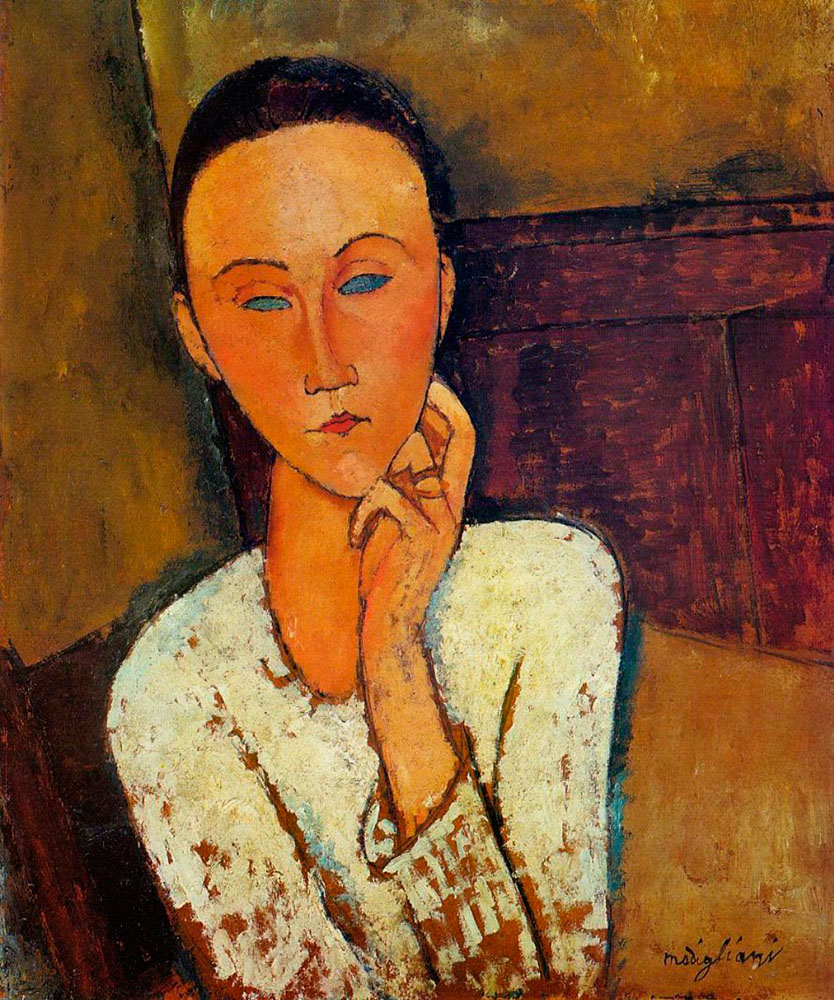 LUNIA CZECHOWSKA HAND ON CHIN  BY AMEDEO MODIGLIANI