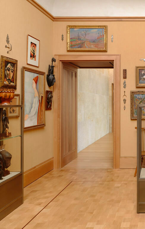 The painting framed in location at the Banes