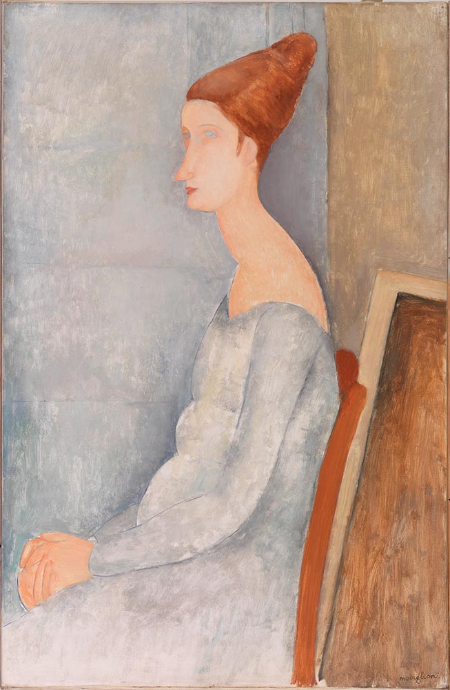 Jeanne Hébuterne in white by amedeo modigliani
