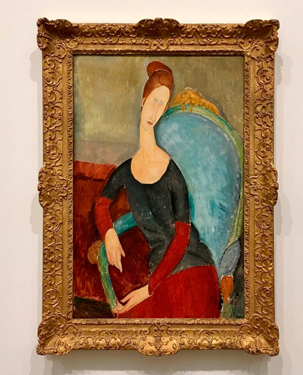 The painting framed at London, Modigliani, Tate Gallery, 2017