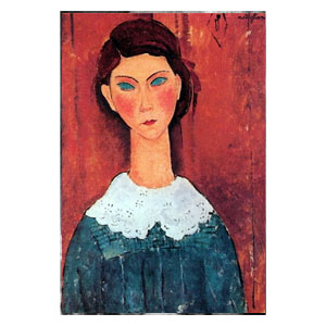 girl with an embroidered collar