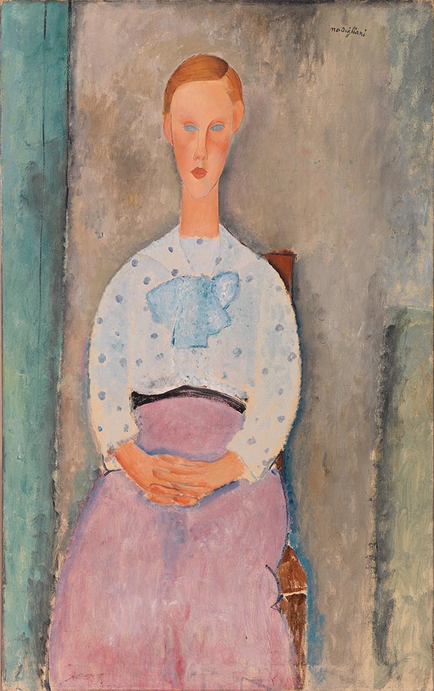 Girl with a polka dot blouse  by Amedeo Modigliani