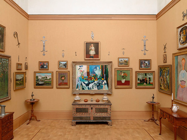 The painting in location at the Barnes