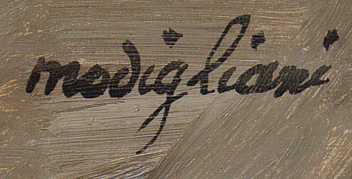 signature in bottom left in black