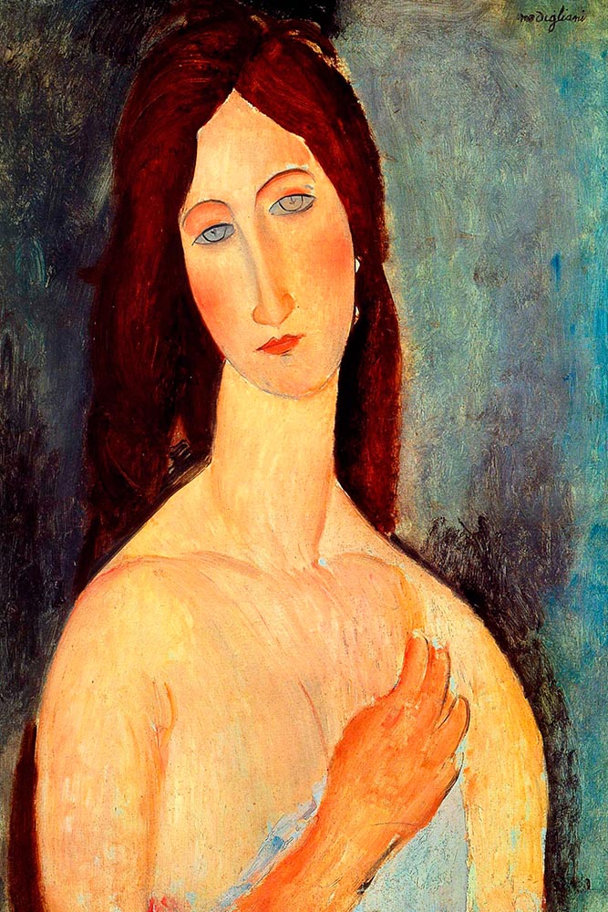 jeanne Hebuterne with nude shoulders