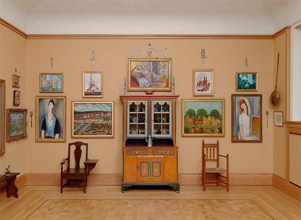 The painting in location at the Barnes