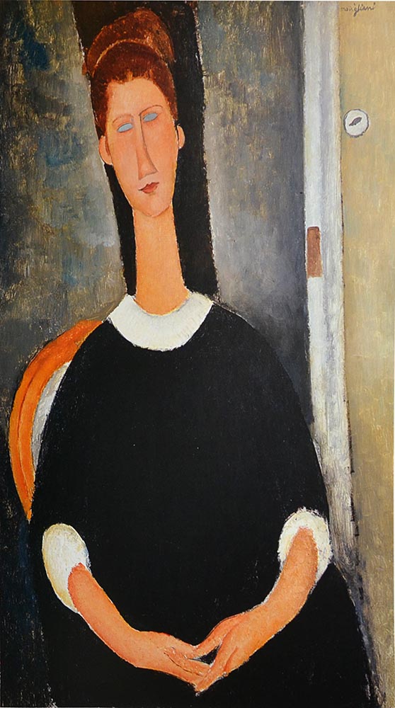 Jeanne Hébuterne in black by  Amedeo Modigliani