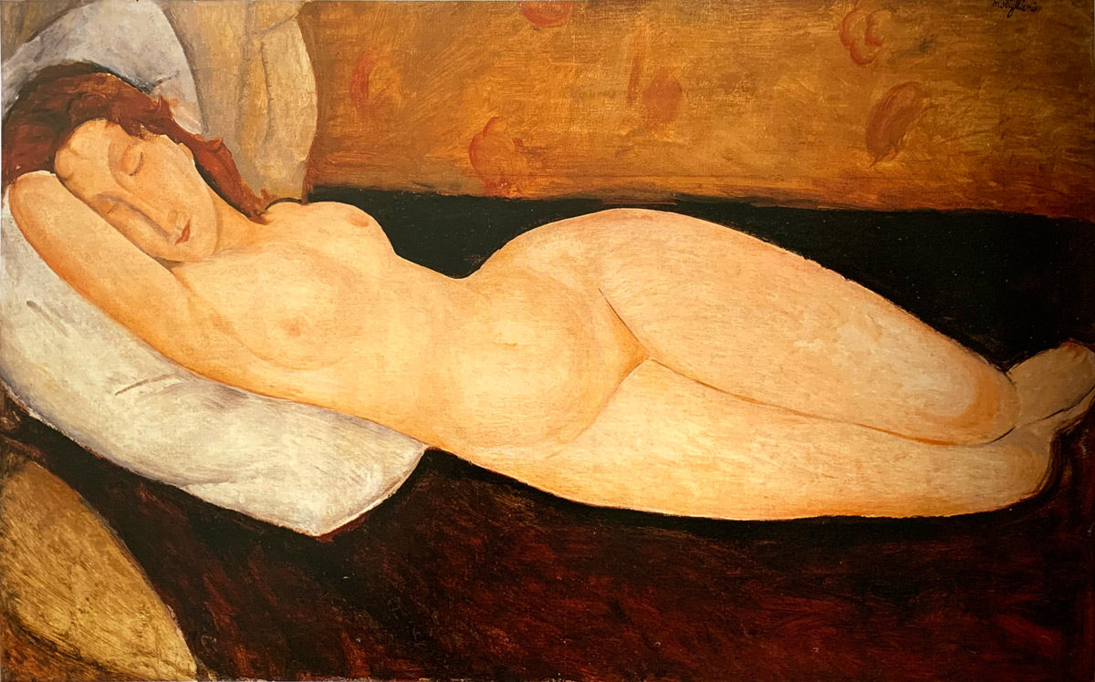 lying nude by amedeo modigliani